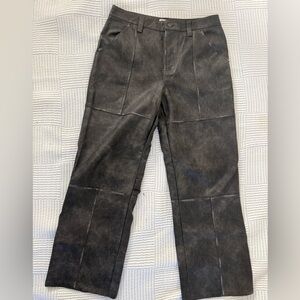 We The Free Black Leather Look Pants